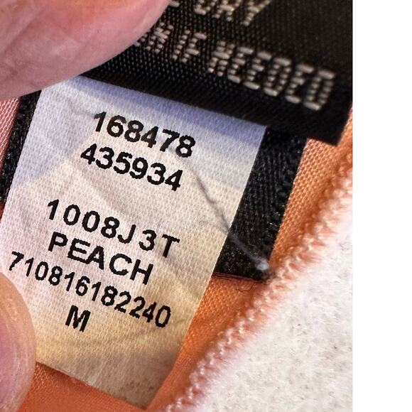 Vintage y2k IZ Byer medium crochet coquette cottage pink peach flutter babydoll - Picture 10 of 10